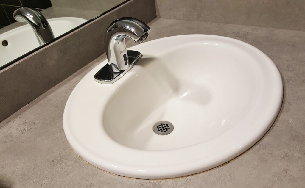 Drop-in bathroom sink