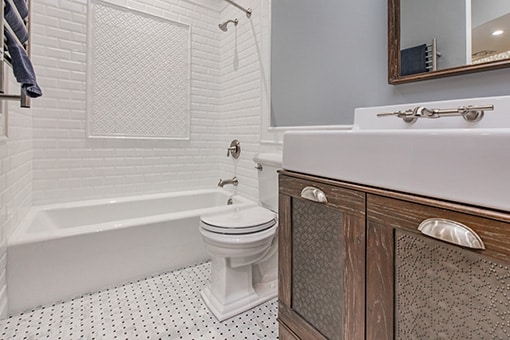 Simple Bathroom Completely Remodeled by Allentown Remodeling Company